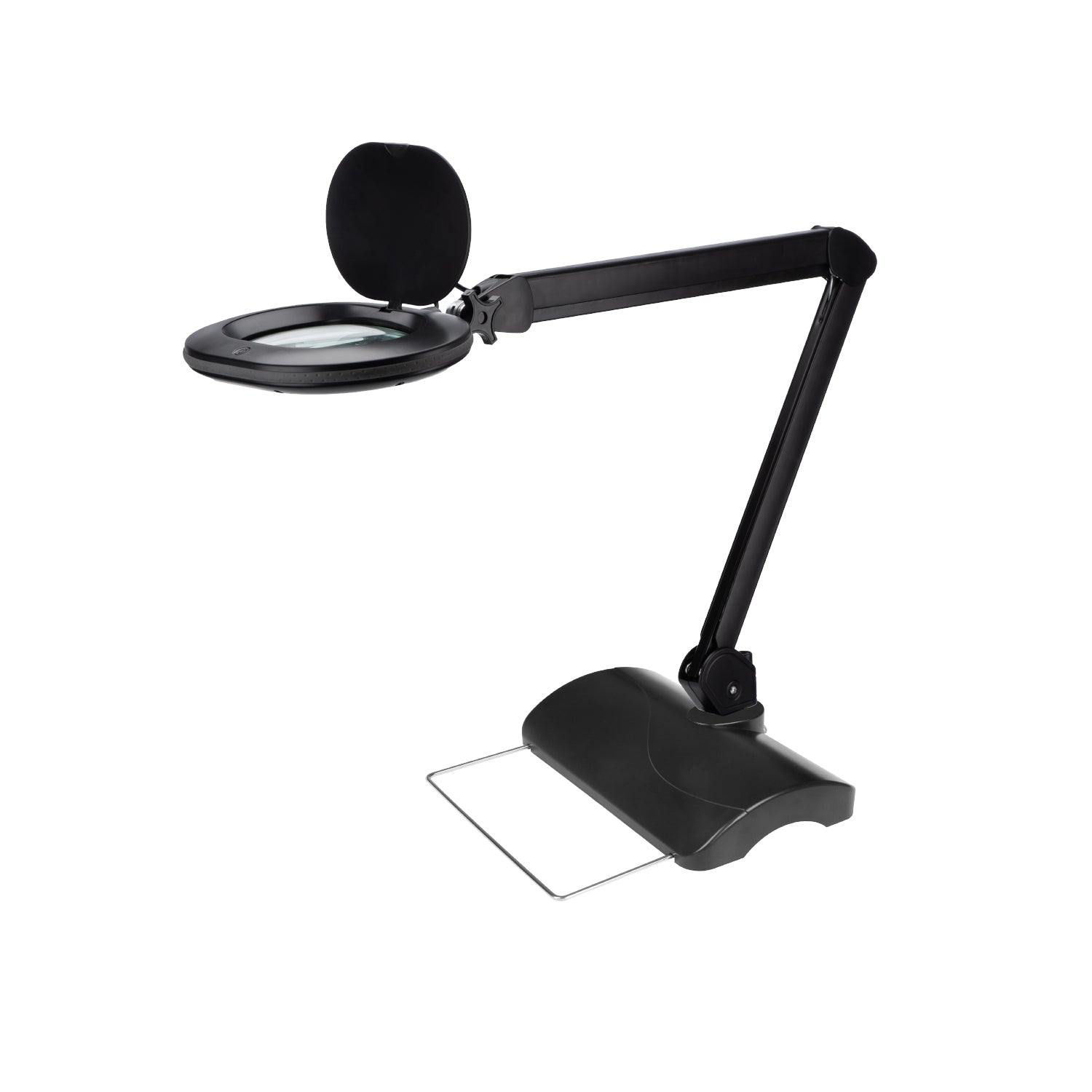 Lampe-loupe Lumeno 8613 en noir sur pied de table 6180