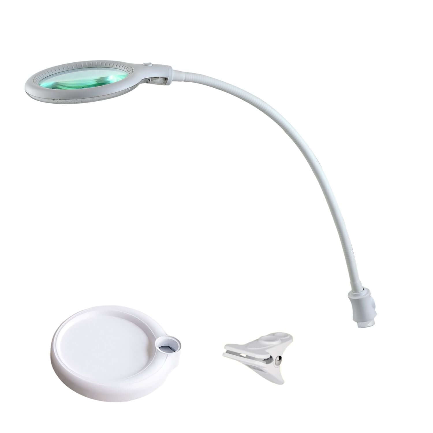 Lampe à pince LED Lumeno 6803 en blanc, vue d'ensemble