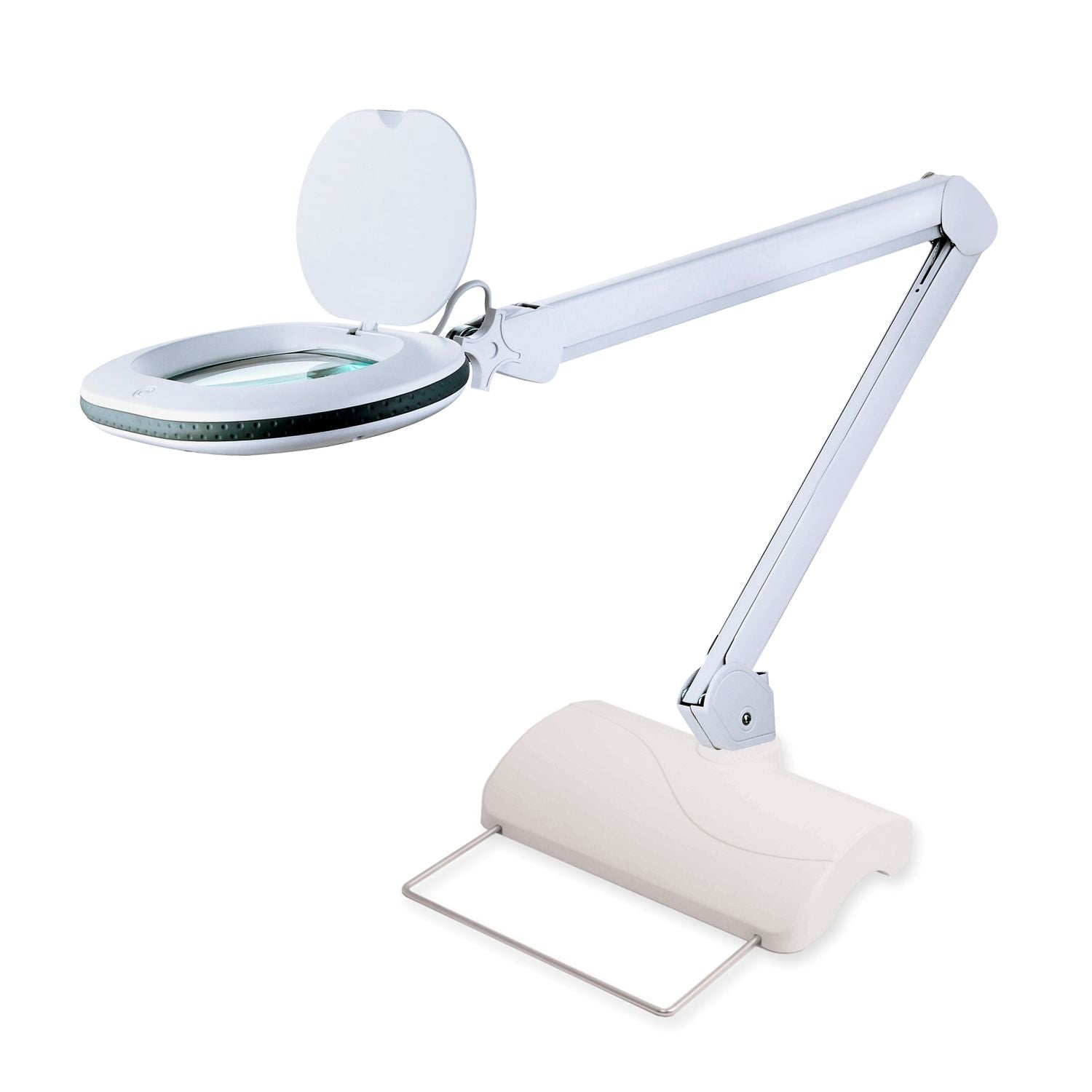 Lampe-loupe Lumeno 8613 avec anneau en caoutchouc sur pied de table 6180