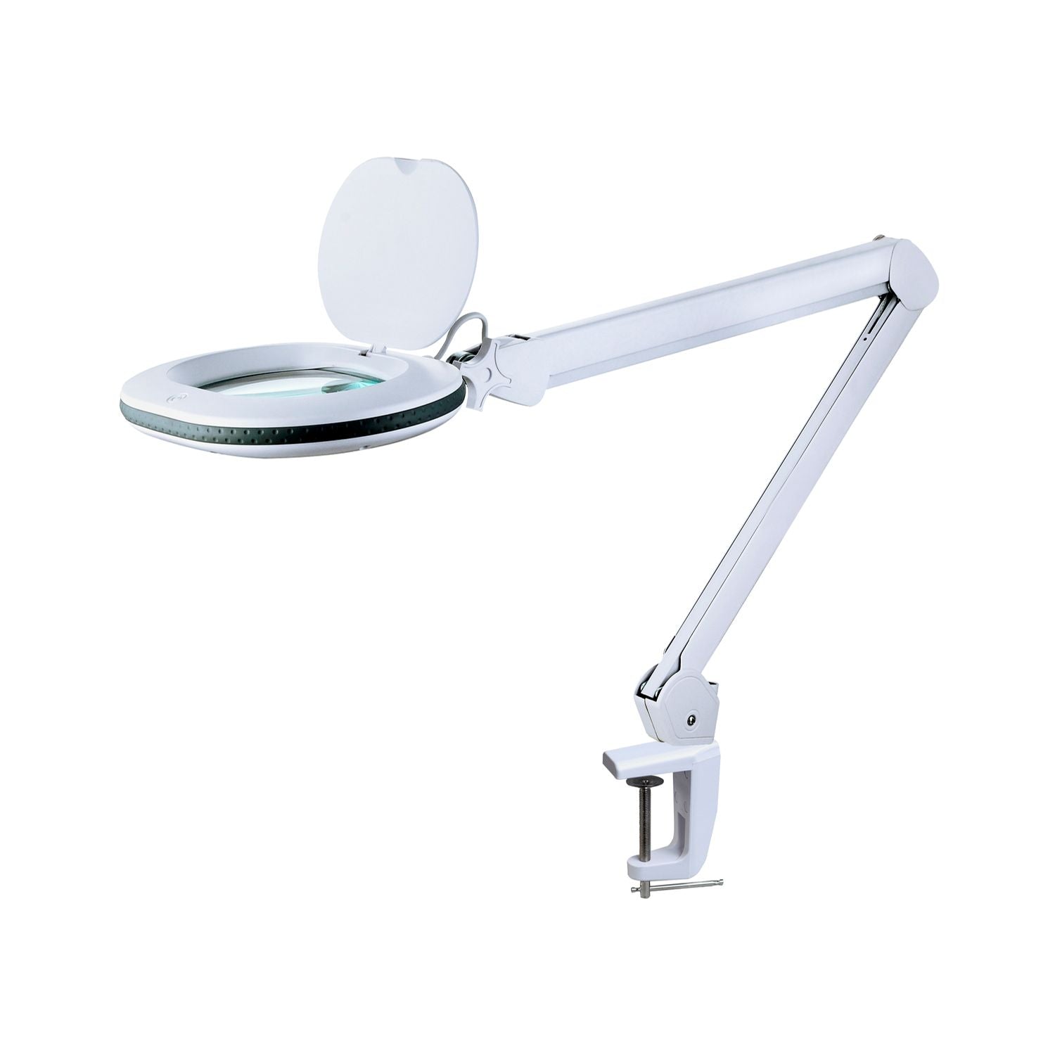 Lampe-loupe Lumeno 8615 avec anneau en caoutchouc, 5 dioptries et pince de table