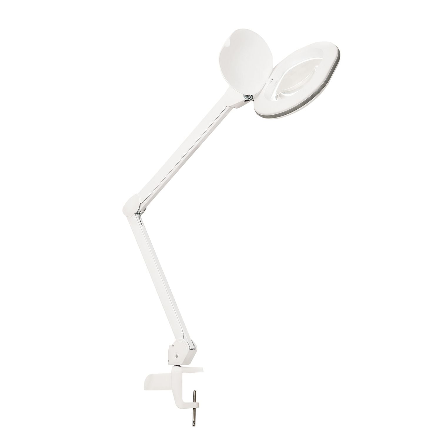 Lampe-loupe Lumeno 861X avec lentille ovale et pince de table, vue d'ensemble