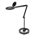 Lampe-loupe LED Lumeno 851X avec statif roulant mobile - positionnement flexible pour la cosmétique, la manucure et les soins des pieds, avec lumière LED à 5 niveaux de variation